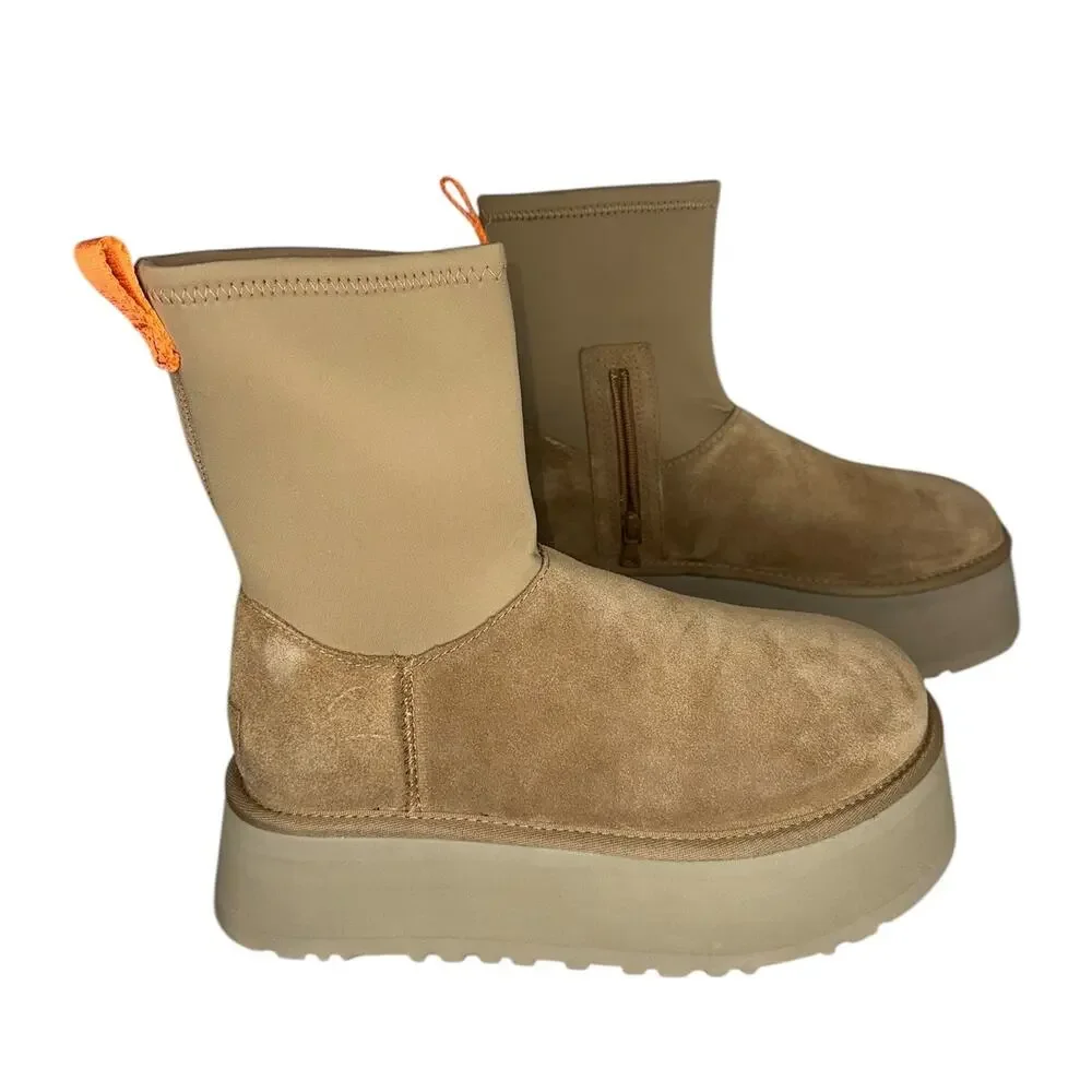 NWB Ugg Chestnut Classic Dipper 100% Authentic Stretch Sock Boots Booties Size 8